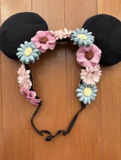 ディズニーランド　カチューシャ　 ヘアバンド　ミニー　花