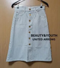 《ビューティーアンドユース》 Lee別注 ヒッコリー デニムスカート S