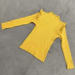 GRL（グレイル）ショルダーフリルリブニットトップス 古着