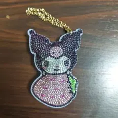 Kuromi ラインストーン　キーホルダー