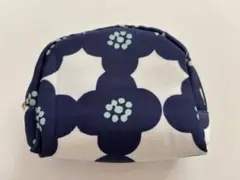 Wpc. 花柄　ポーチ ネイビー