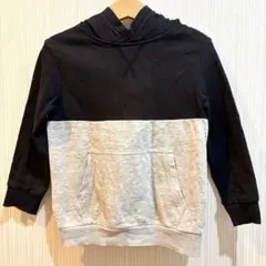 H&M バイカラー パーカー キッズ 98 104 トレーナー 男女兼用
