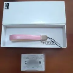 Audi アウディ ストラップ キーホルダー ピンク