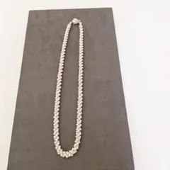SILVER刻印】編み込み ベビーパール ネックレス 51cm (jp07) - メルカリ