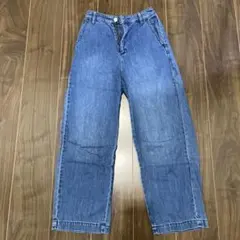 ウエストゴム　ストレートデニム