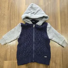 DIESEL フード付きトレーナー ネイビー/グレー