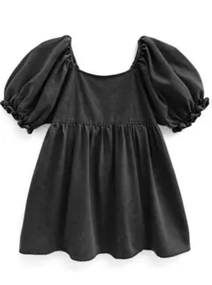 GRL(グレイル) バックリボンパフスリーブデニムチュニック [at2318]