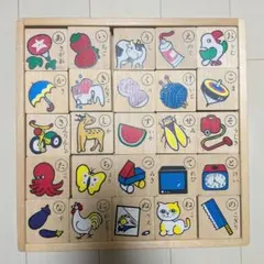 もじあそび・天然木つみき　知育玩具のサムネイル