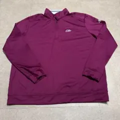 Adidas トラックジャケット ジャージ　ハーフジップ　紫　パープル　XL