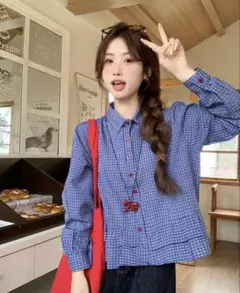 SHEIN 長袖シャツ　ブラウス