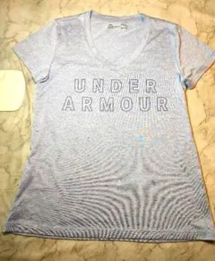 アンダーアーマー　ヒートギア☆レディースＴシャツ☆グレーブルー☆Lサイズ