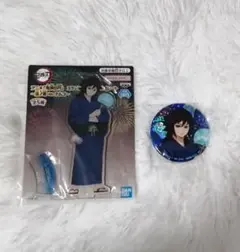 鬼滅の刃 冨岡義勇 スタンド付きアクリルプレート ホログラム缶バッジ