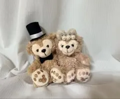 【美品】ダッフィー シェリーメイ ぬいぐるみチャーム ウェディング ペア 結婚式