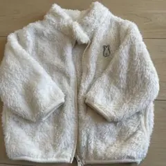 ウサギ刺繍 フリースジャケット 80cm