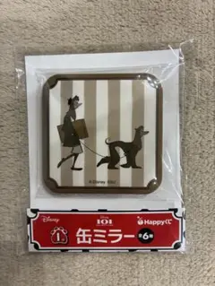 Happy 쿠지 Disney 101匹わんちゃん I賞 缶ミラー