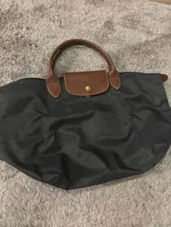 Longchamp ロンシャントラベルトートバッグ メタリックグレー パリ
