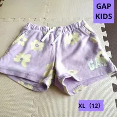 GAPKIDS 女児短パン　XL（12）薄紫　花がら　ポケット2つ