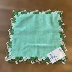 【新品】近沢レースタオルハンカチ　クリームソーダ