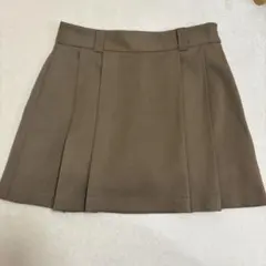 【即購入可】GU プリーツミニスカート ブラウン S
