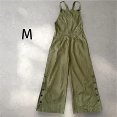 美品✨zeagoo 【M】オリーブグリーン サロペット