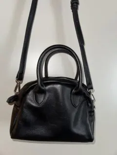 合皮コンパクトボストン2wayフェイクレザーショルダーバッグ