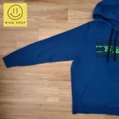 USA古着 UNDER ARMOUR ロゴパーカー ブルー L