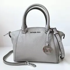 【極美品】MICHAEL KORS 2way ハンドバッグ 本革 レザー グレー