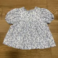 petit main 花柄 半袖ブラウス