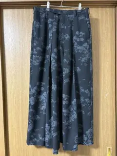 ひ*ろ様 50s ナス紺 レーヨンギャバ スラックス 極太 ドレープ