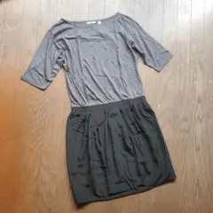 最終値下げ★新品★【ユニクロ】コンビネーションボートネックワンピース