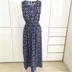 ◆こゆり様◆ネイビー×白◆オレンジ◆ロングワンピース◆Ｍ～L◆2枚