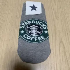 スターバックスコーヒ　 韓国ソックス グレーのサムネイル