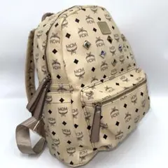 ✨良品✨ MCM エムシーエム スターク リュック スタッズ ベージュ A4