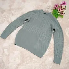 TETE HOMME テットオム 美品 ケーブルニット Lサイズ　美品のサムネイル