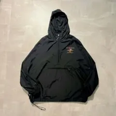 90sVintageパッカブルアノラックナイロンジャケットXXL黒ハーフジップのサムネイル