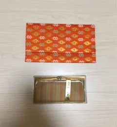 【美品✨】お数珠入れ、がま口お財布 2セット❣️秋田八丈織