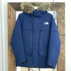 THE NORTH FACEダウンジャケット（M〜L相当ネイビー）ファー着脱可