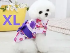 犬服　夏服　浴衣 ブラック XL 夏　着物　ワンピ ワンピース　ペット　ピンクのサムネイル