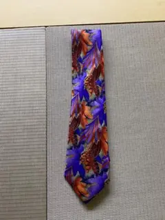 pierre cardin 高級感ある総柄ネクタイパープル系 華やかデザイン美品