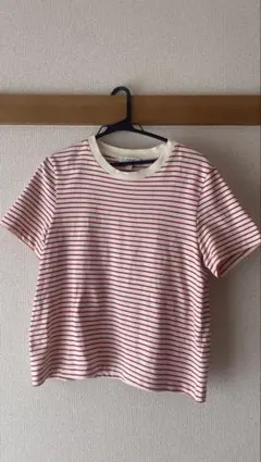 COS ボーダー 半袖Tシャツ レッド×ホワイト Mのサムネイル