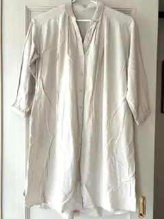 ベージュ系 ロングシャツ 長袖 F studio clip