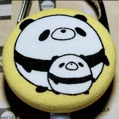 リールキーホルダーＴ268★ハンドメイド　まん丸♡ぱんだちゃん