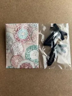 ANEMONE ブラック リボンヘアピン