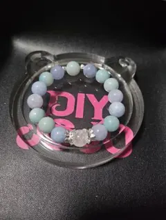 天然石ビーズブレスレット（青・緑・紫）