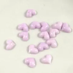 5ミリ　ぷっくり　ハート　ネイルパーツ　ライトパープル