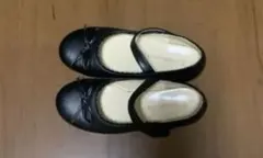 黒いフォーマルシューズ ストラップ付き 21.0cm 女の子 ELFINDOLL