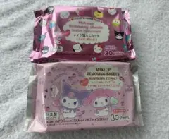 新品 サンリオ メイク落としシート 香料不使用 日本製 30枚× 2個セットのサムネイル