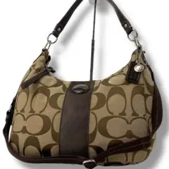 Coach コーチ ホーボー ハーフムーン 三日月 ワンショルダーバッグ 茶