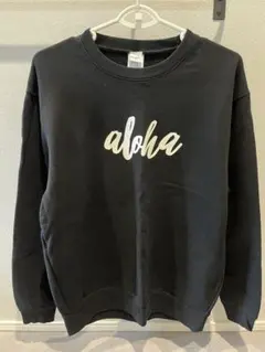 試着のみ　新品同様　ブラック　alohaデザインスウェット 約67cm