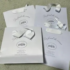 gelato pique ホワイト紙袋 4枚セット